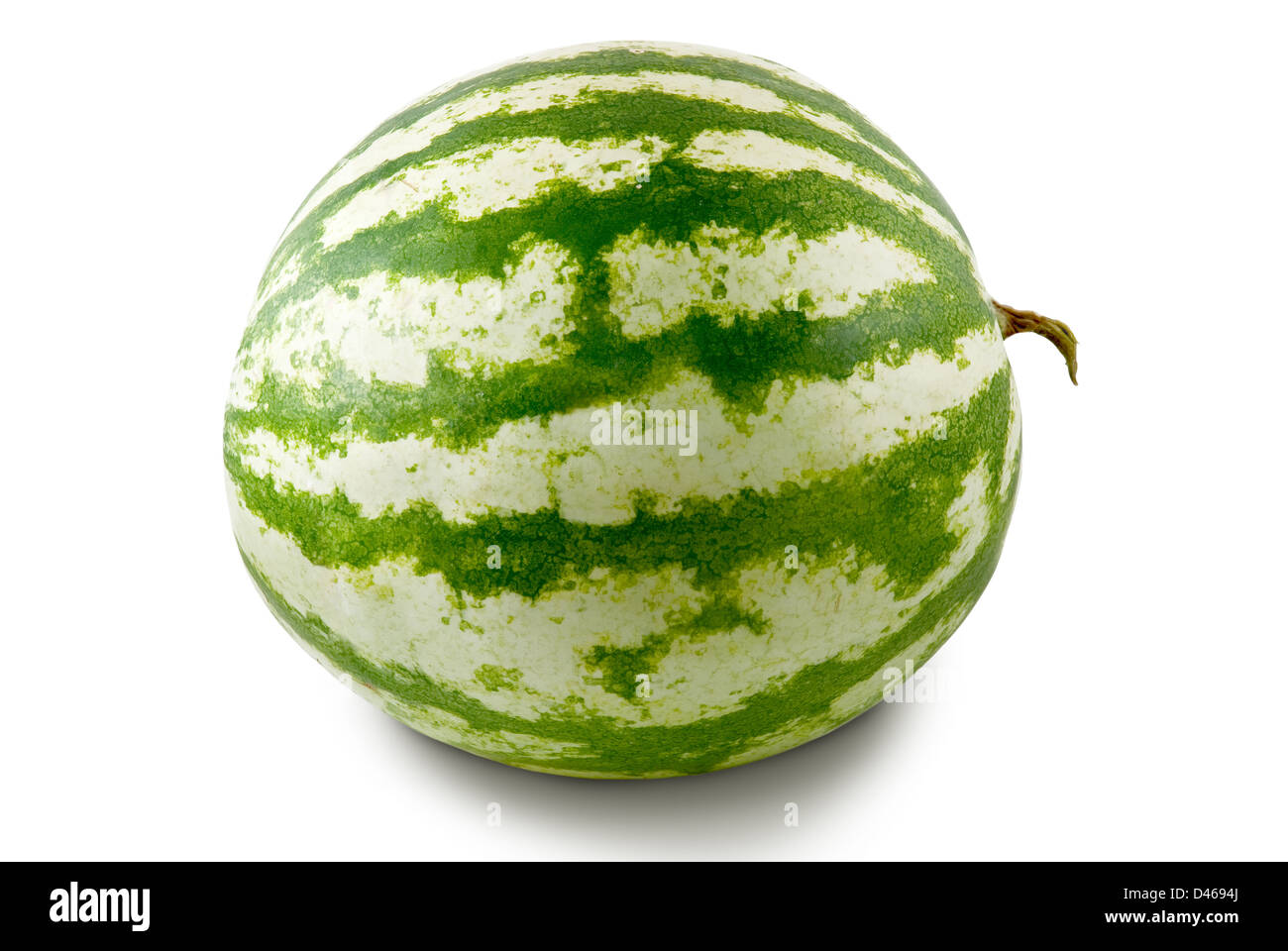 Acqua-melone è fotografato sullo sfondo bianco Foto Stock