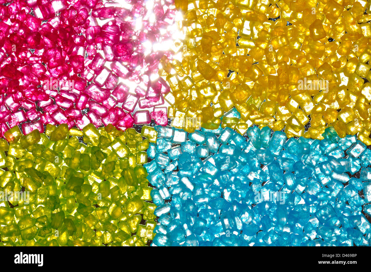 Multi cristalli colorati Foto Stock