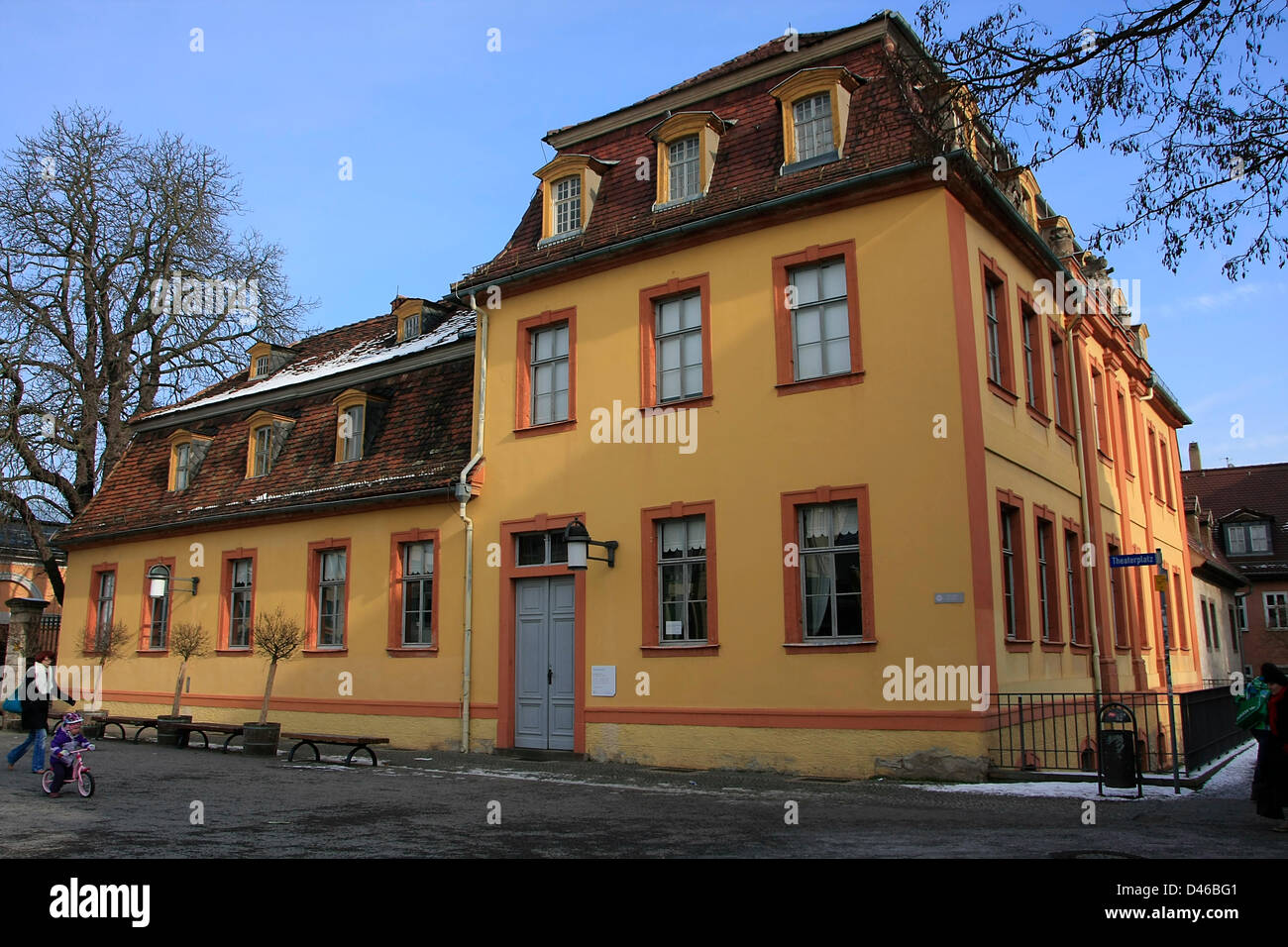 Il Wittumspalais barocco si trova nel centro di Weimar sul luogo teatro. La duchessa Anna Amalia di Sachsen-Weimar e Eisenach (1739-1807) era una lunga abitante. Ha acquisito il palazzo nel 1774 dopo il residence castello che fu distrutta da una di Foto Stock