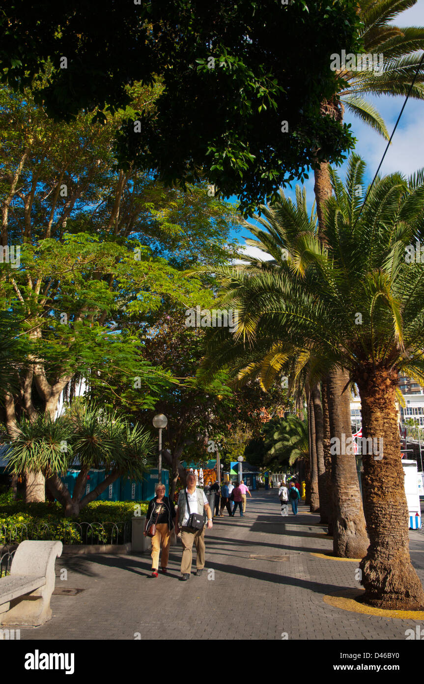 Parque Santa Catalina square Las Palmas de Gran Canaria città Gran Canaria Island nelle Isole Canarie Spagna Europa Foto Stock