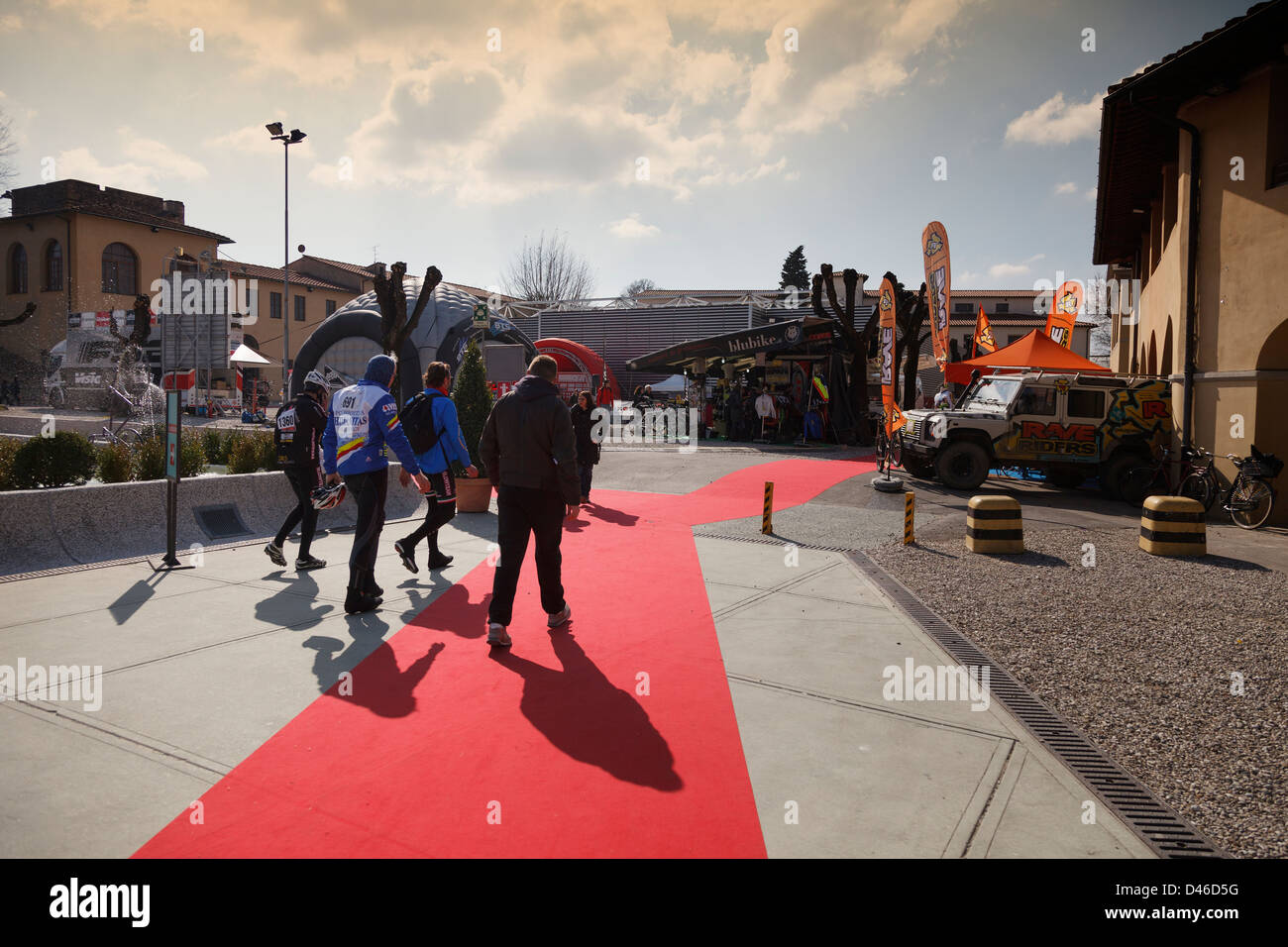 Esposizione di biciclette a Firenze, Toscana, Italia Foto Stock