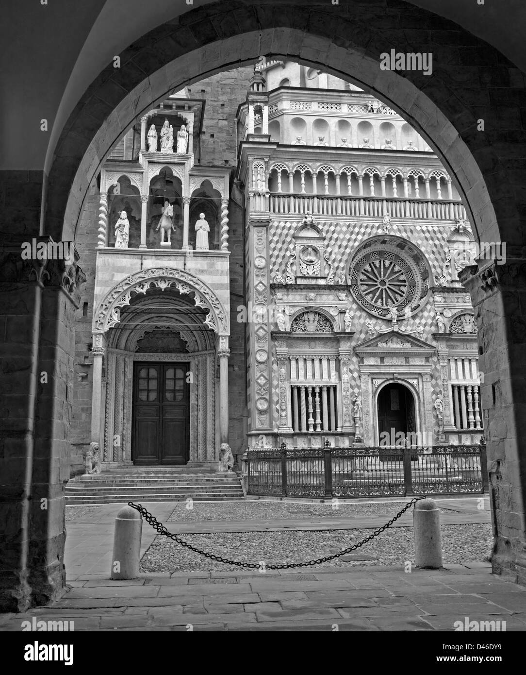 Bergamo - Cappella Colleoni dalla cattedrale Santa Maria Maggiore in città alta Foto Stock