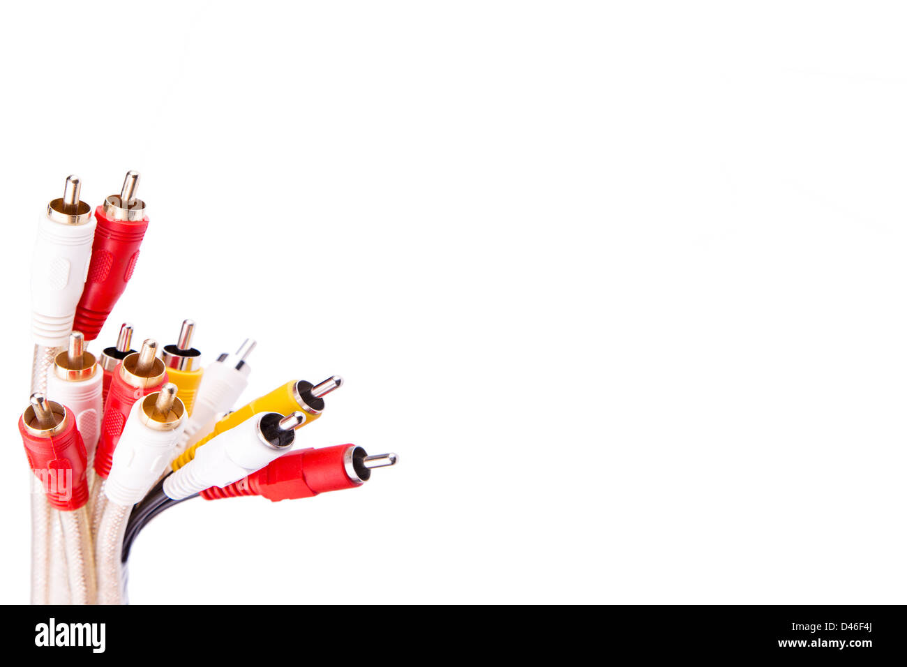 I connettori per cavo isolato su sfondo bianco Foto Stock