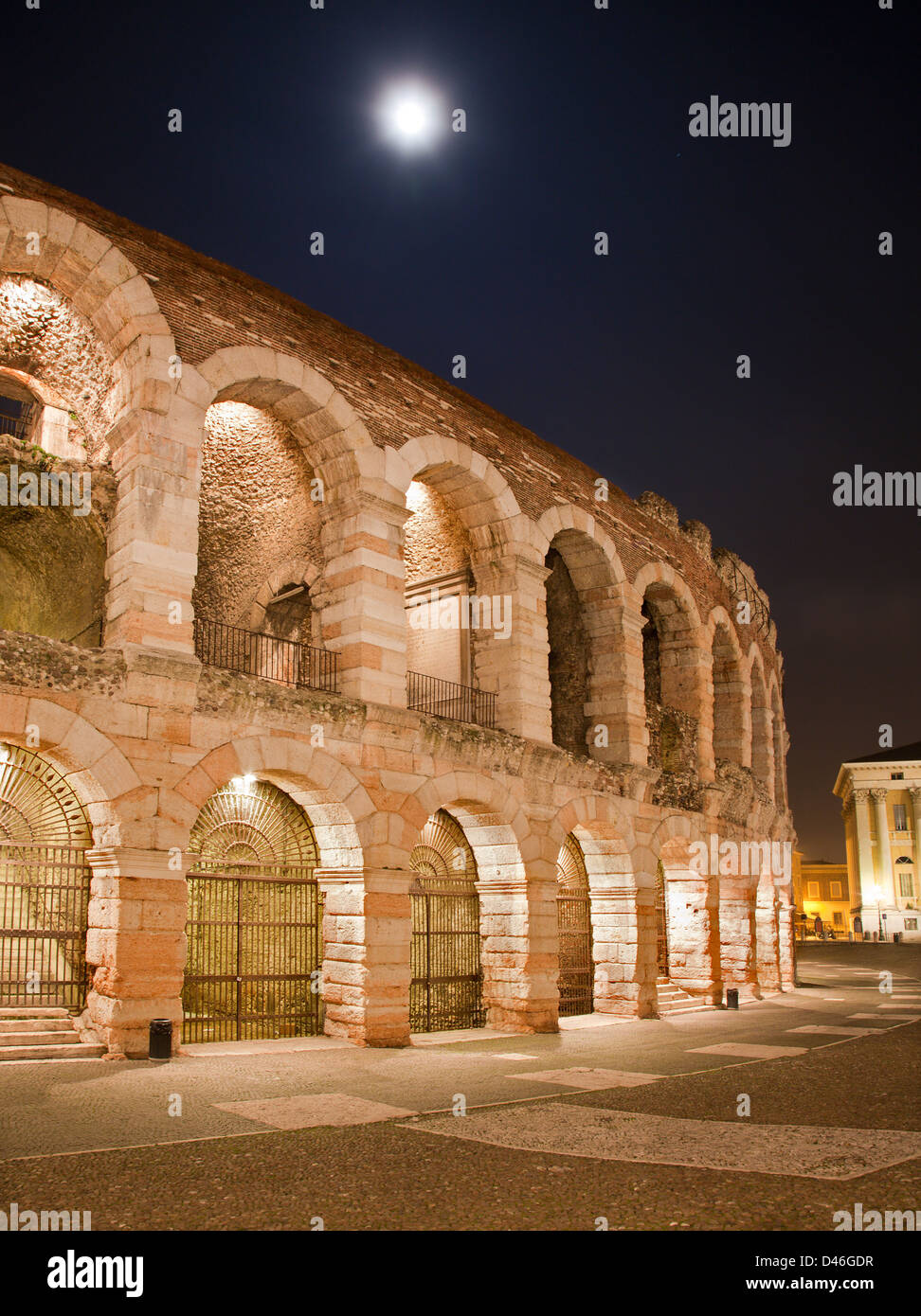Verona - Arena di notte Foto Stock