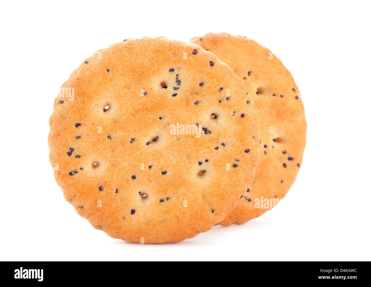 Biscotto salato con semi di papavero Foto Stock