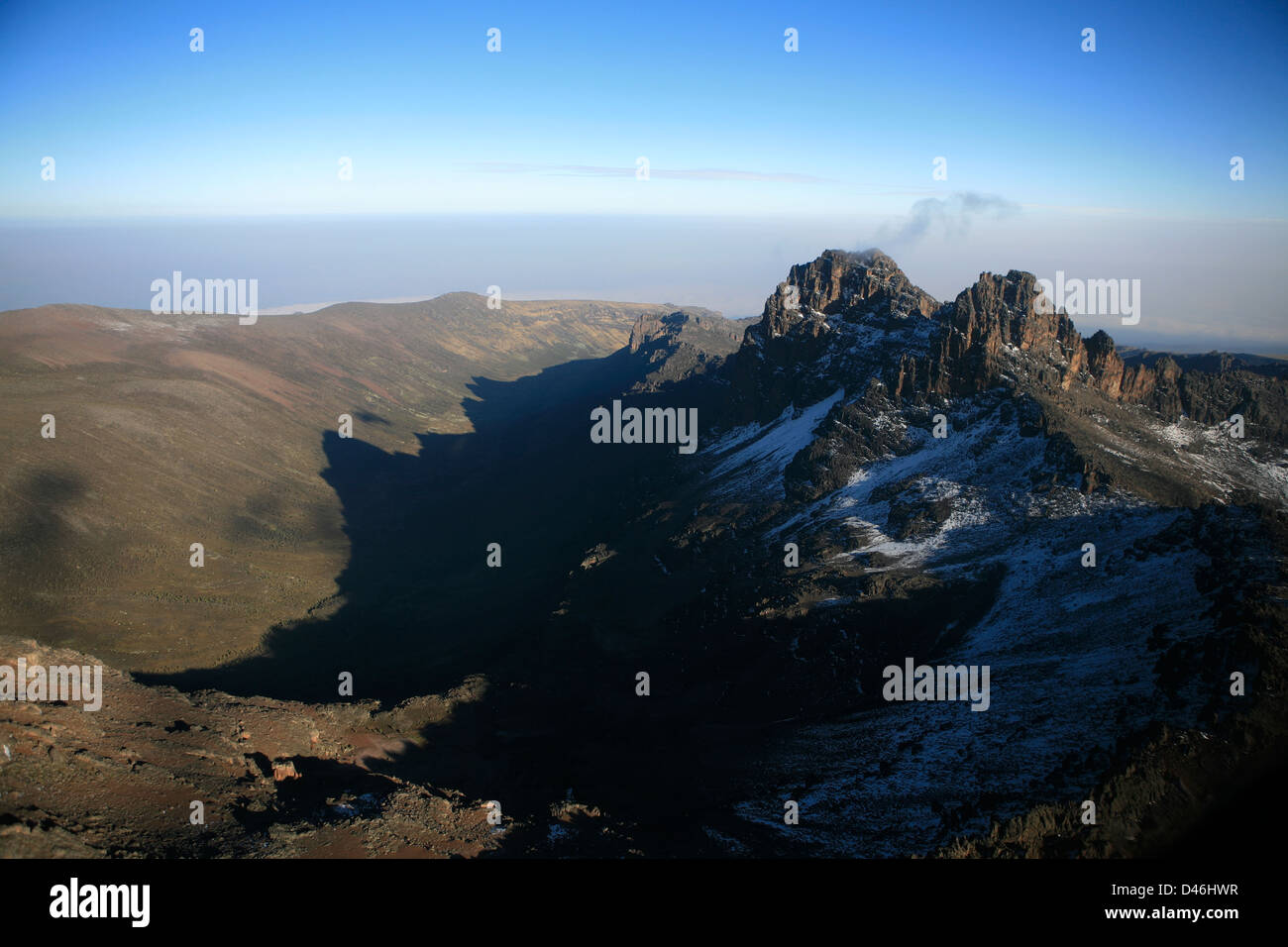 Il monte Kenia dall'aria Foto Stock