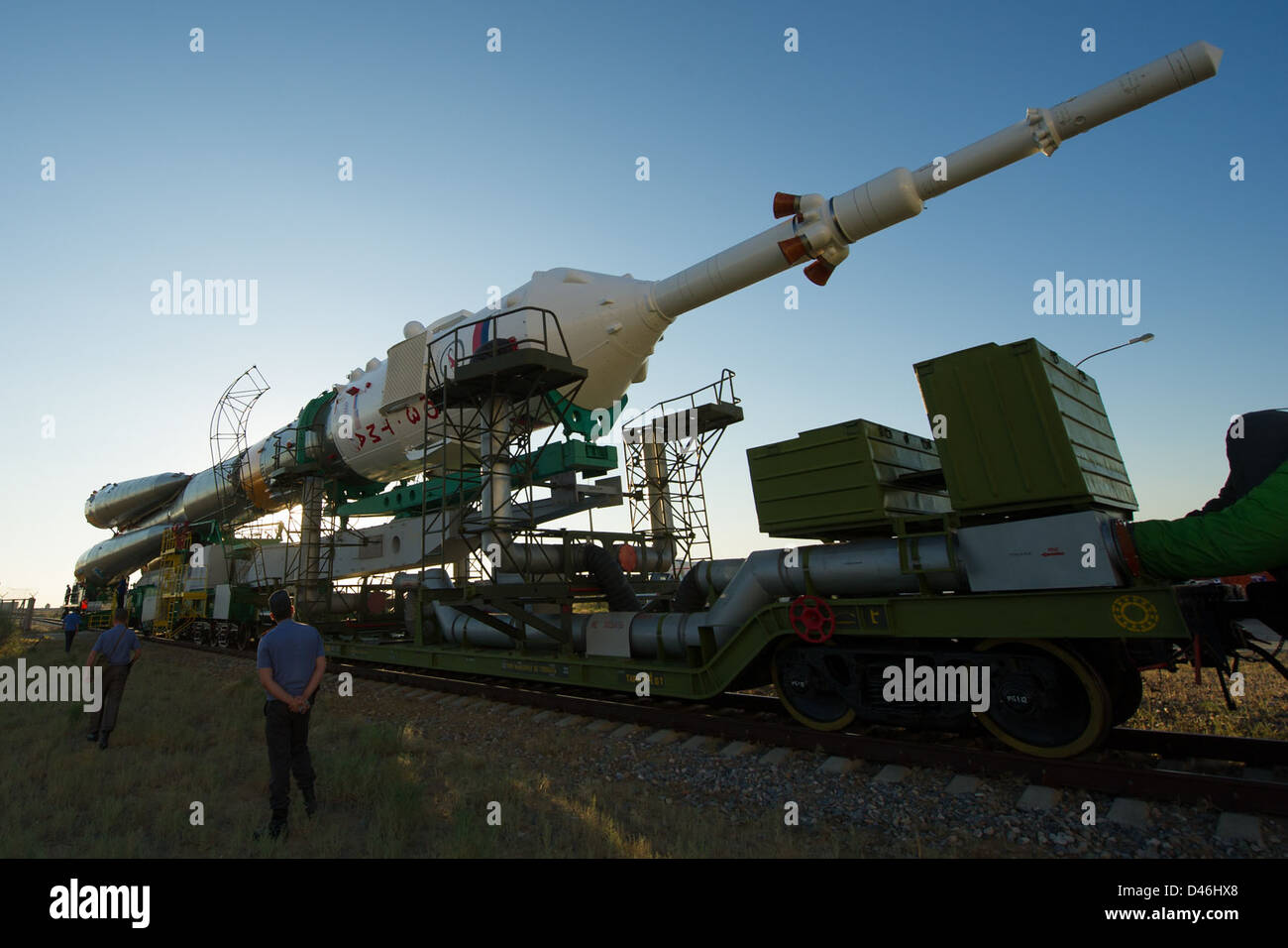 Expedition 32 razzo Soyuz Rollout 201207120003(HQ) Foto Stock