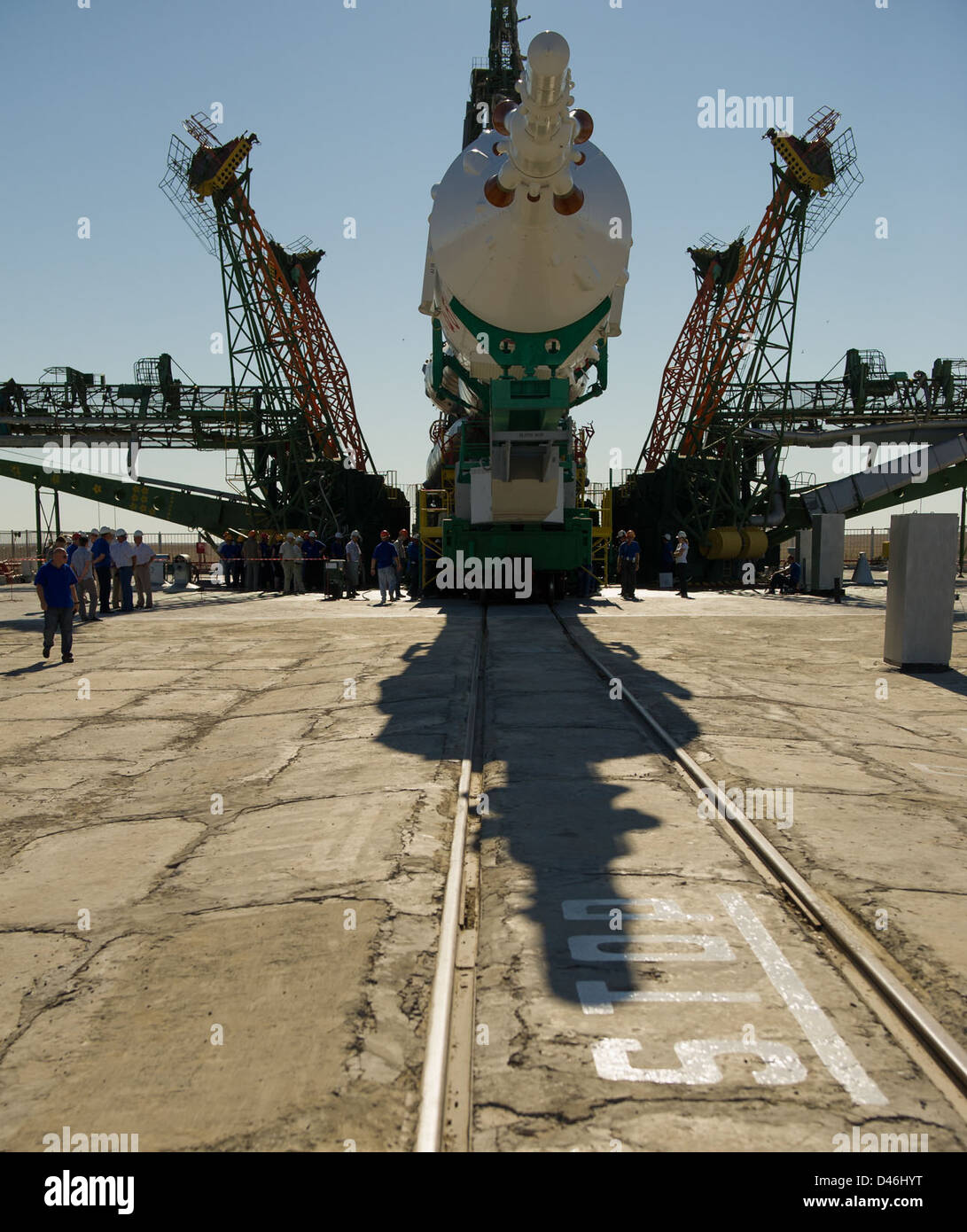 Expedition 32 razzo Soyuz Rollout 201207120011(HQ) Foto Stock