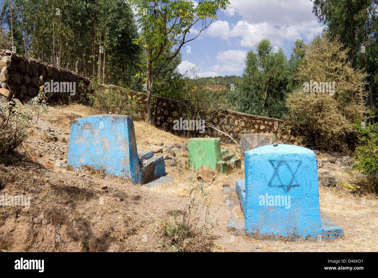 Cimitero ebraico, Gonder, Nord Africa Etiopia Foto Stock