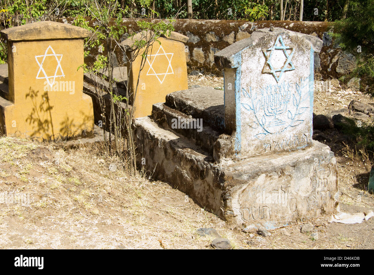 Cimitero ebraico, Gonder, Nord Africa Etiopia Foto Stock