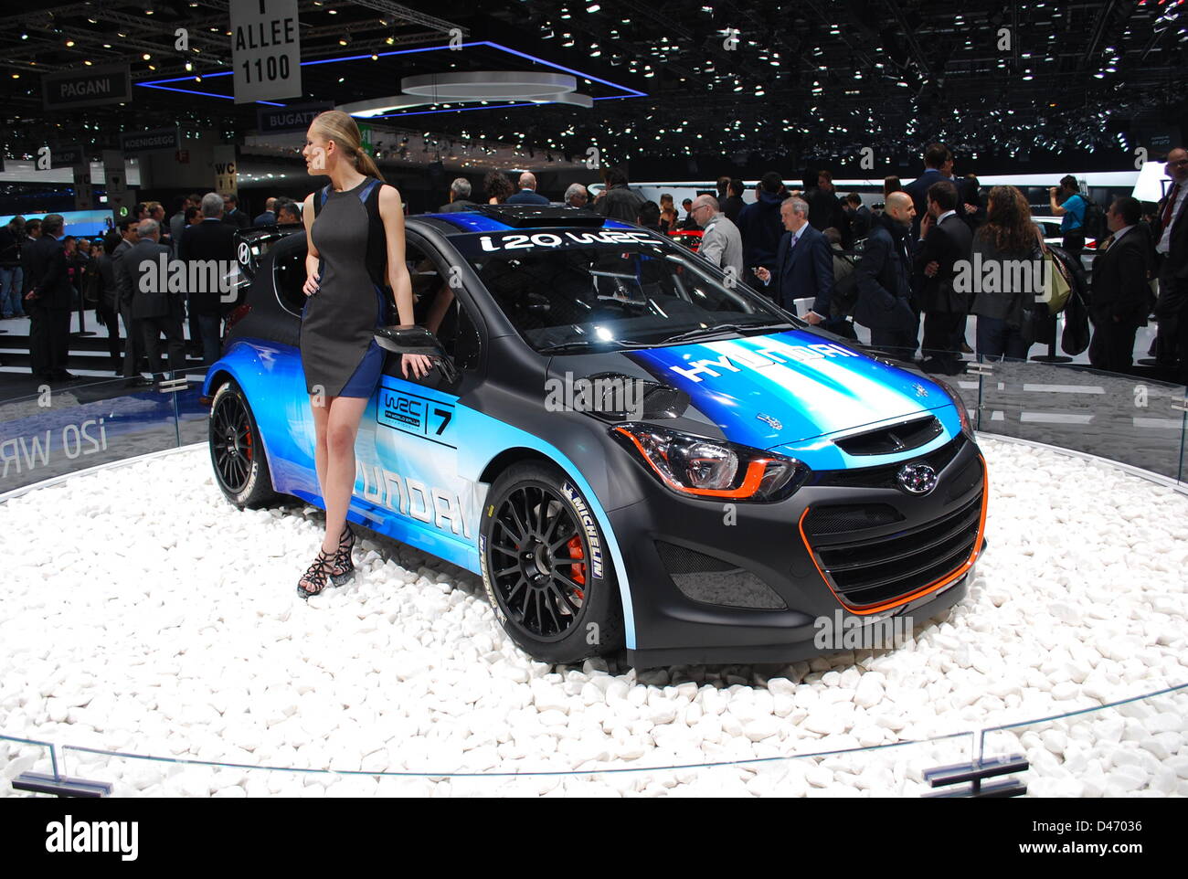 Hyundai i20 WRC è stato presentato presso la International Motor Show di Ginevra, Svizzera, Marzo 5, 2013. (CTK foto/Jan Sadilek) Foto Stock