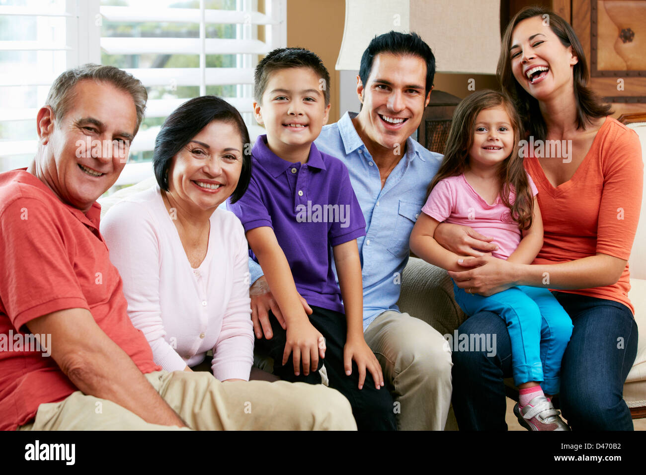 Ritratto di generazione Multi Family Foto Stock