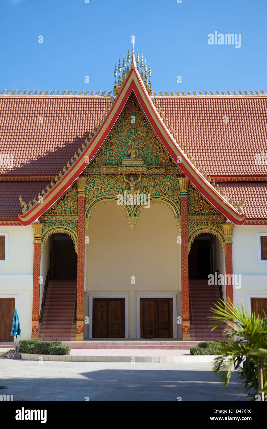 Moderna architettura Laotiana al Wat Si Saket, Vientiane, Laos Foto Stock