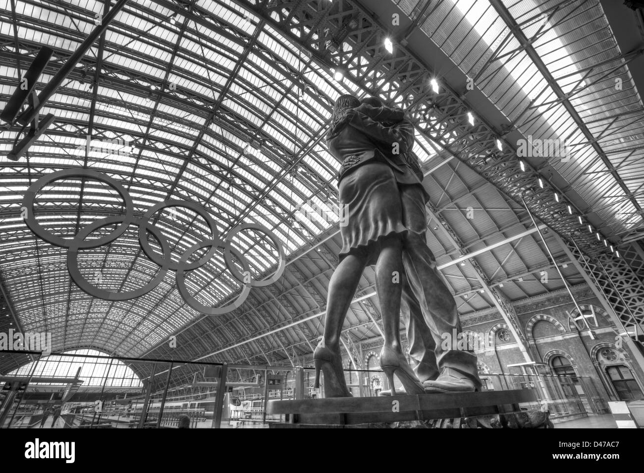 Il luogo di incontro dalla stazione di London St Pancras stazione ferroviaria. Foto Stock