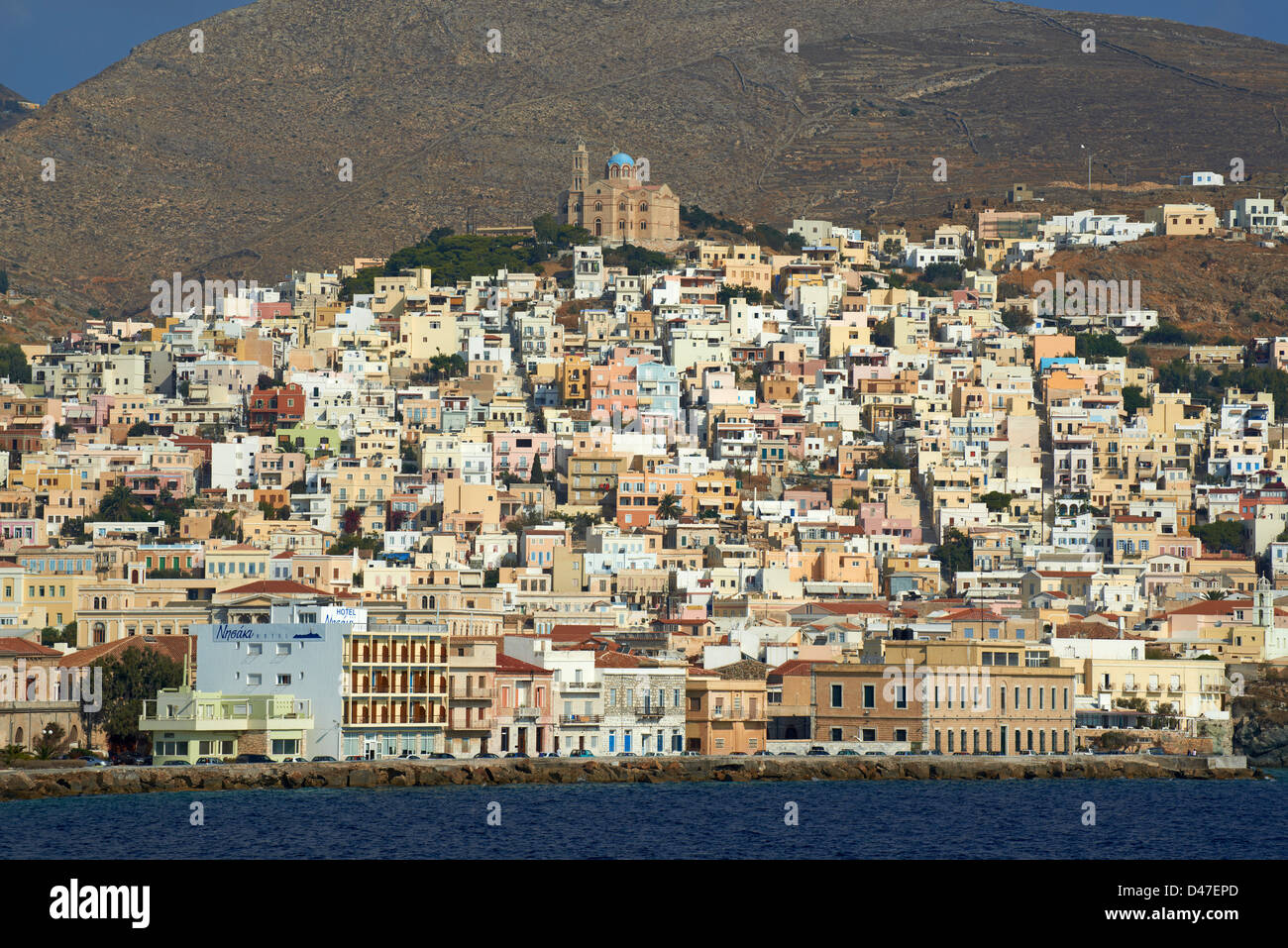Grecia Cicladi, Syros Island, Ermoupoli Foto Stock