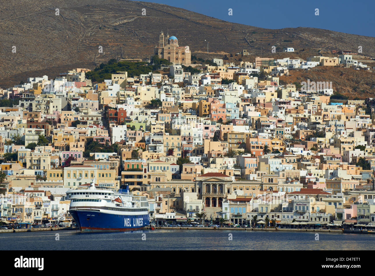 Grecia Cicladi, Syros Island, Ermoupoli Foto Stock