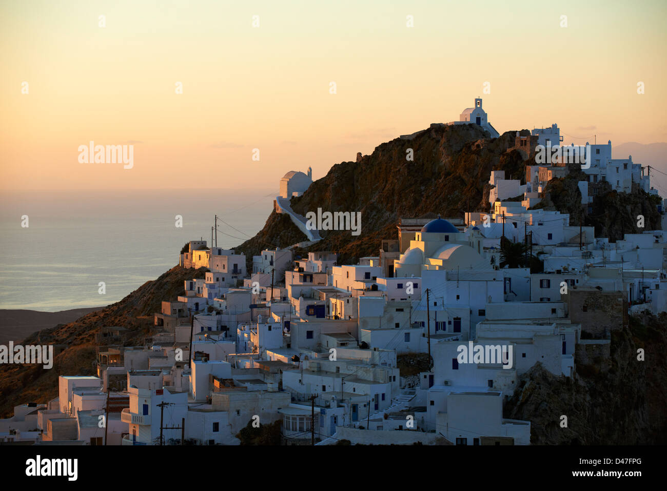 Grecia Cicladi, Serifos isola, Hora la città capitale Foto Stock