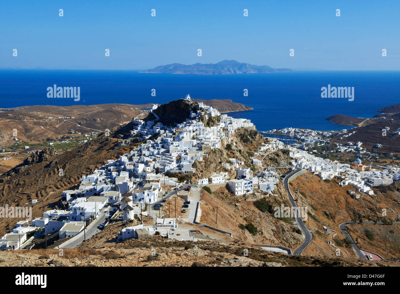 Grecia Cicladi, Serifos isola, Hora la città capitale Foto Stock