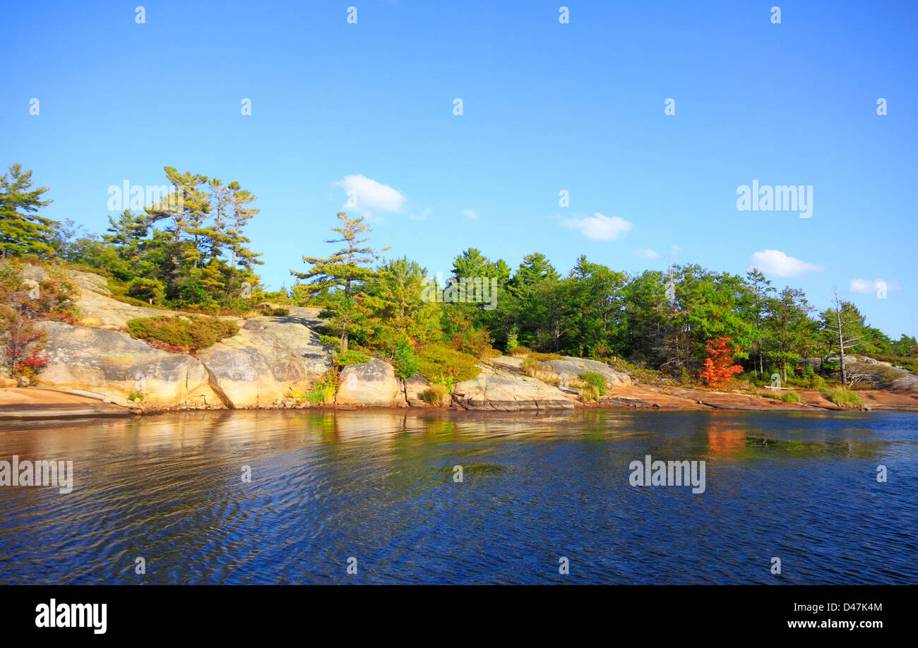 Scenario paesaggistico di Georgian Bay Islands National Park Foto Stock