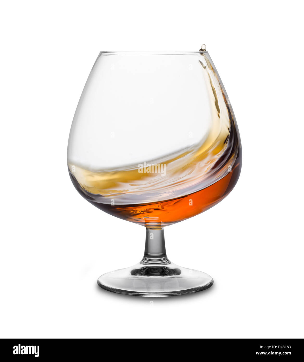Un bicchiere di cognac Foto Stock
