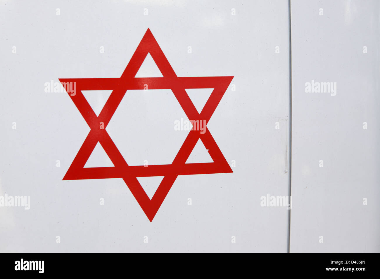 Magen David Adom, Israele nazionale dei medici di emergenza, disaster, ambulanza e la banca del sangue di servizio. Foto Stock