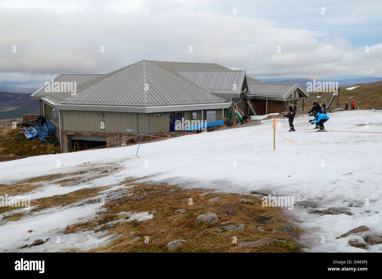 Cairngorm Mountain Ski Area dopo un periodo di temperature calde Foto Stock