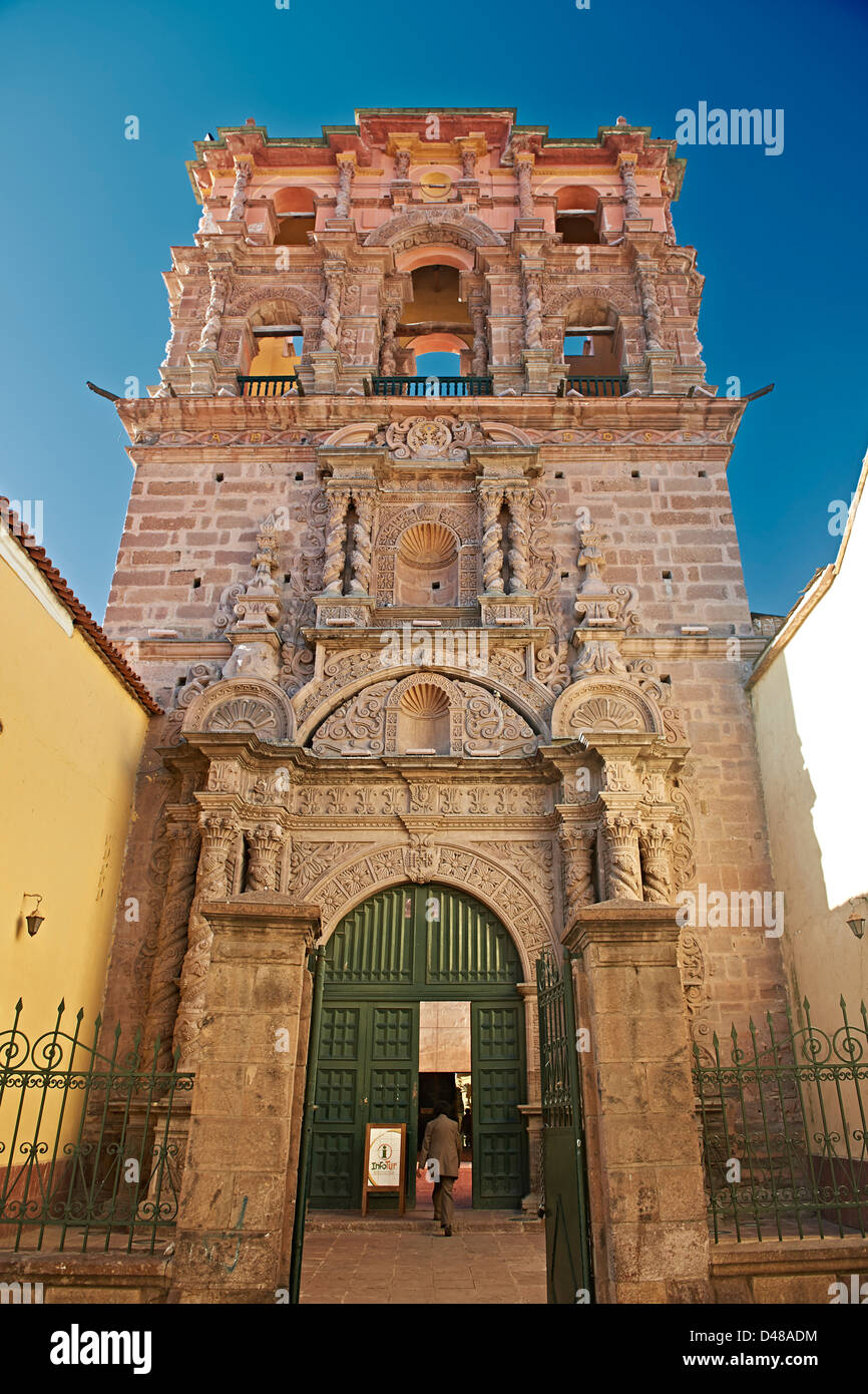 Torre de La Compania de Jesus, Potosi, Bolivia, Sud America Foto Stock