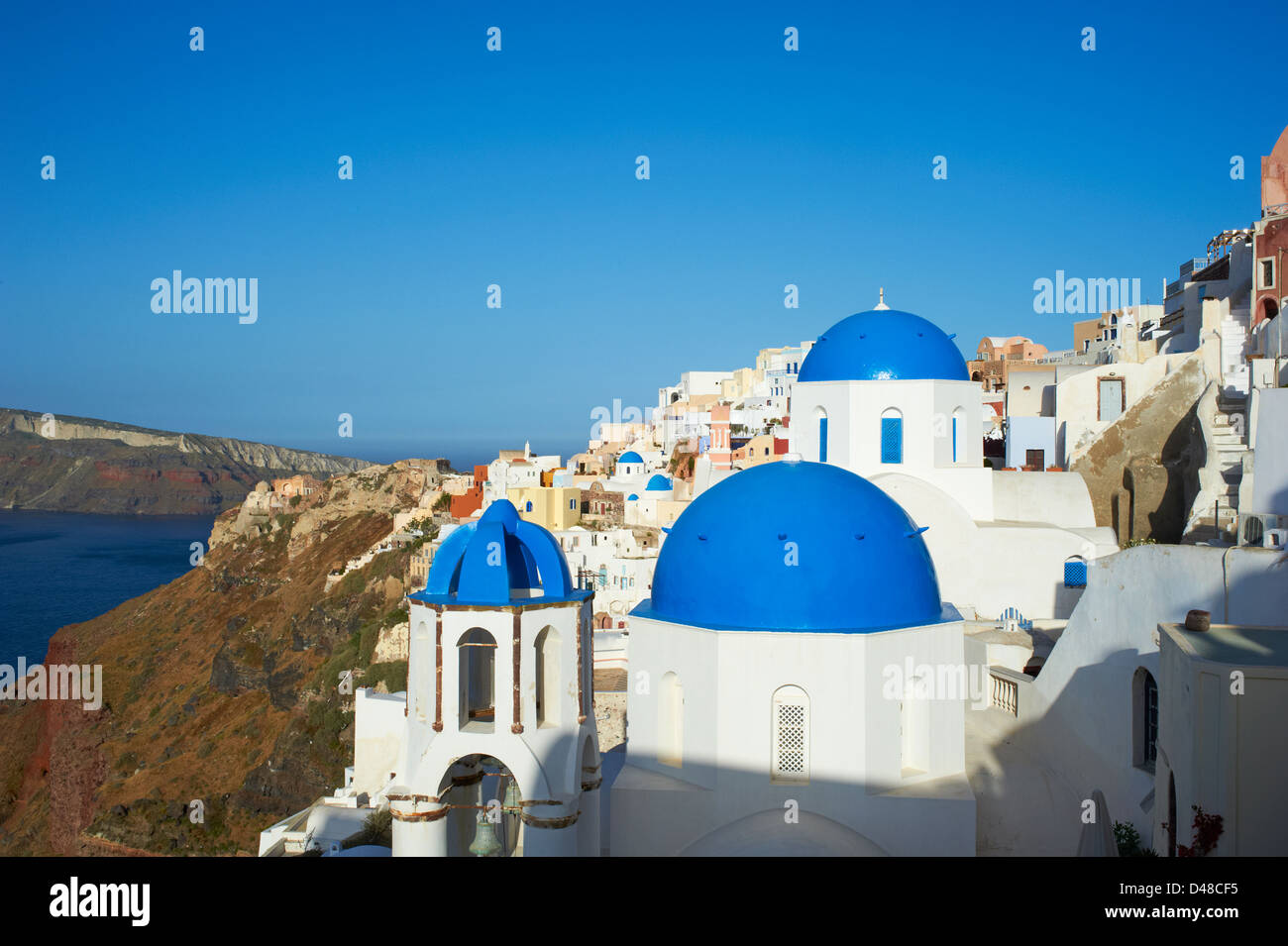 Grecia CICLADI, isola di Santorini, Oia (Ia) villaggio Foto Stock