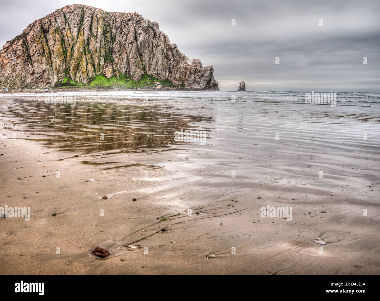Scenic HDR paesaggio di Morro Rock a Morro Bay, California Foto Stock
