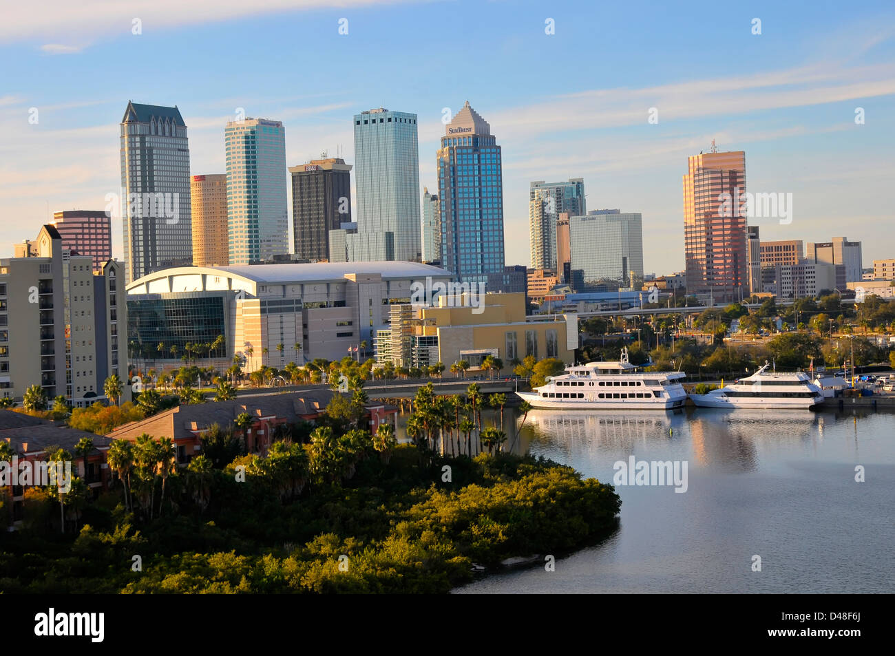 Tampa Florida skyline della città FL Foto Stock