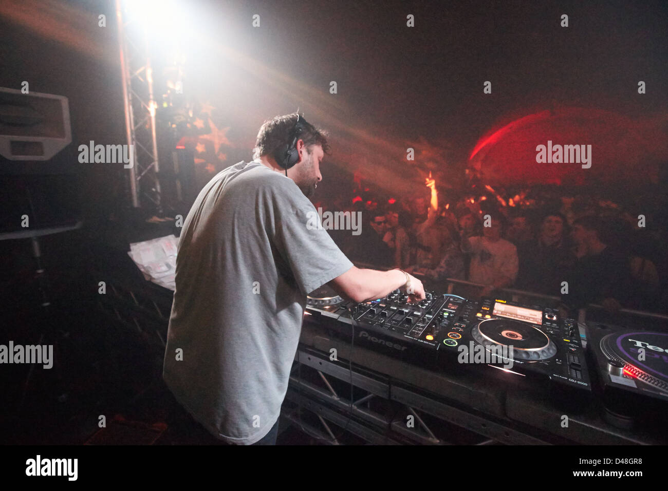 Discoteca rave party di magazzino acido club house Foto Stock