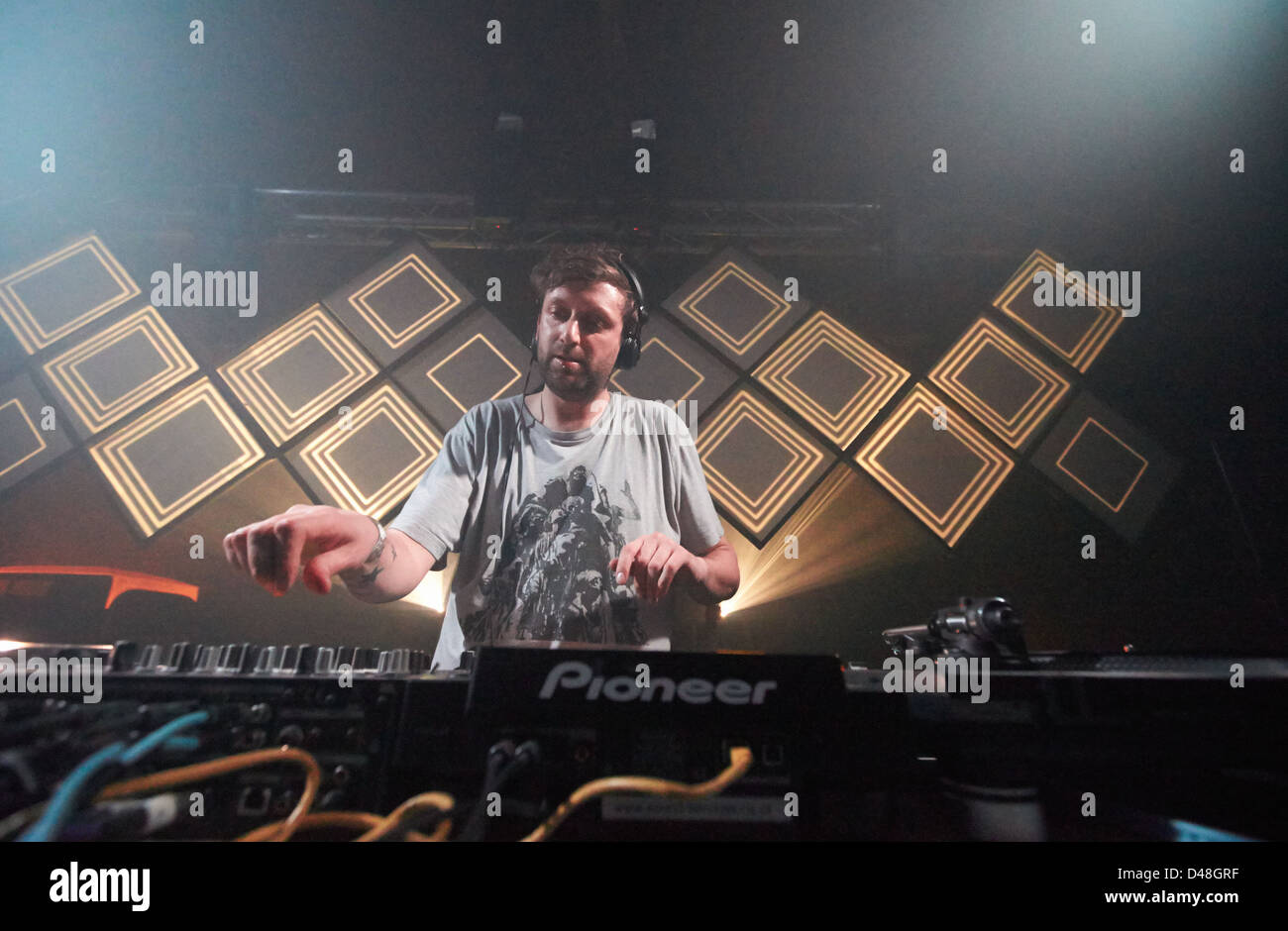 Discoteca rave party di magazzino acido club house Foto Stock