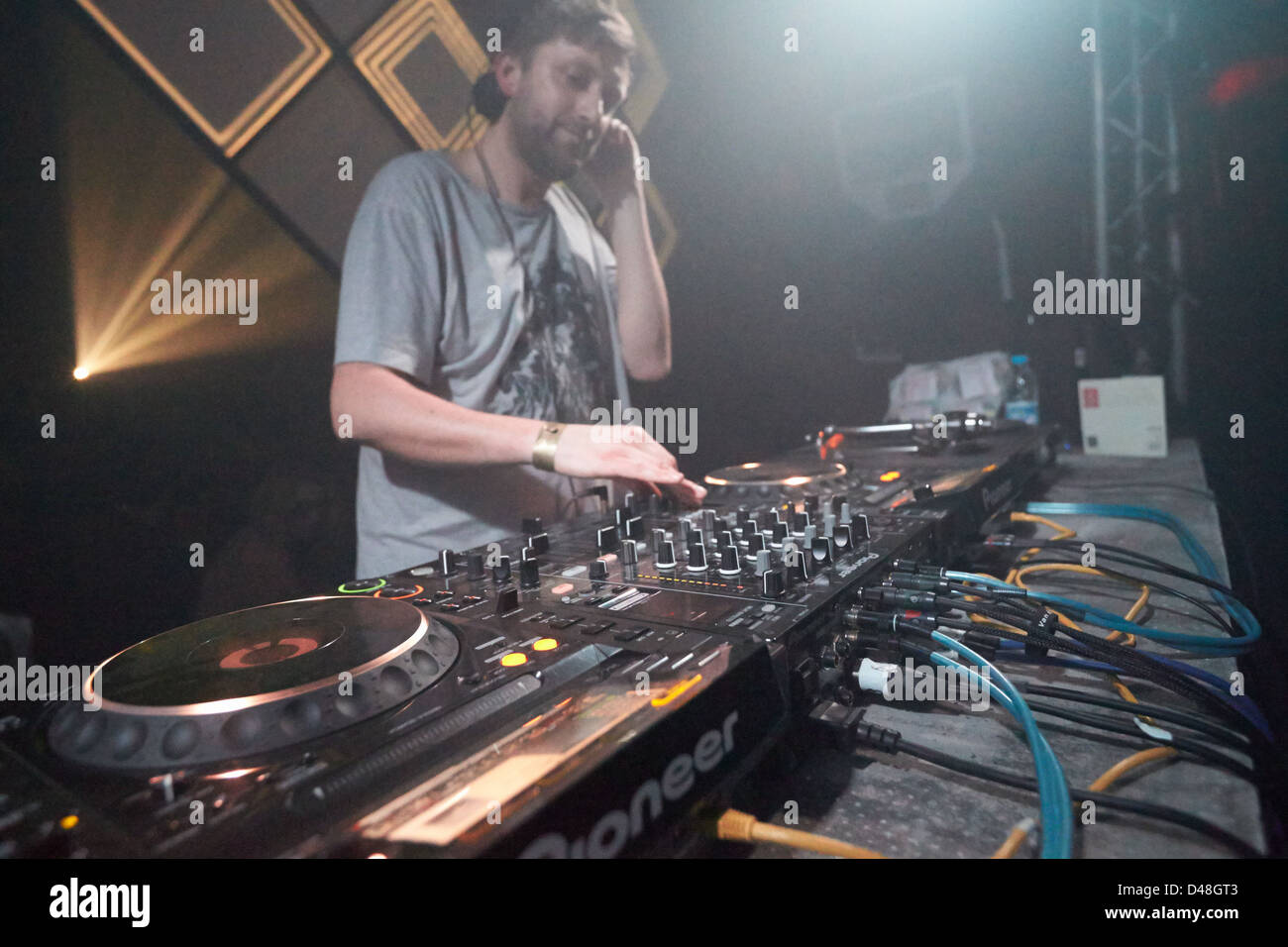 Discoteca rave party di magazzino acido club house Foto Stock