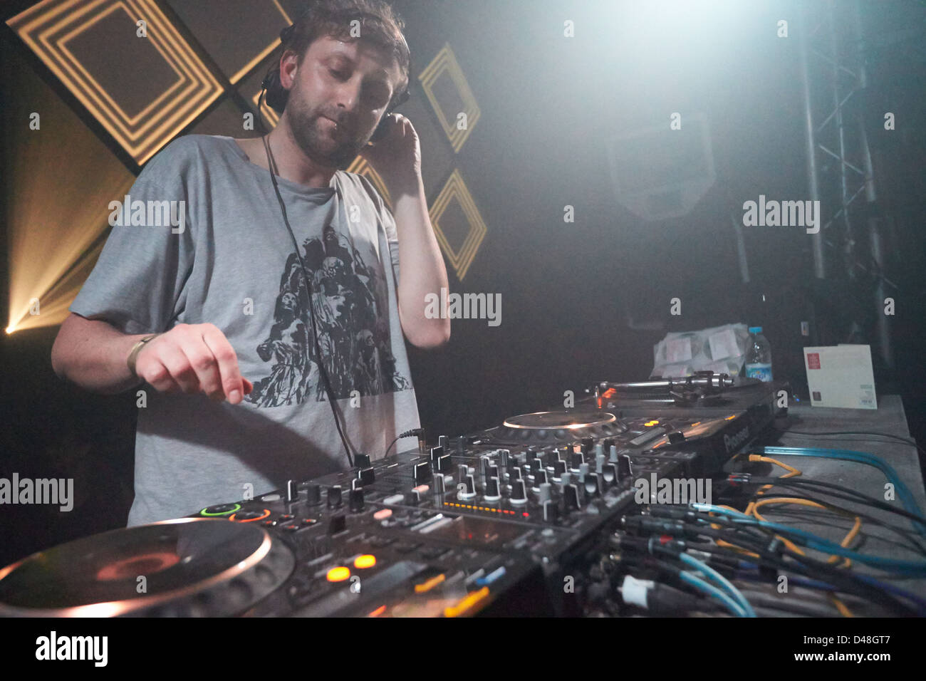 Discoteca rave party di magazzino acido club house Foto Stock