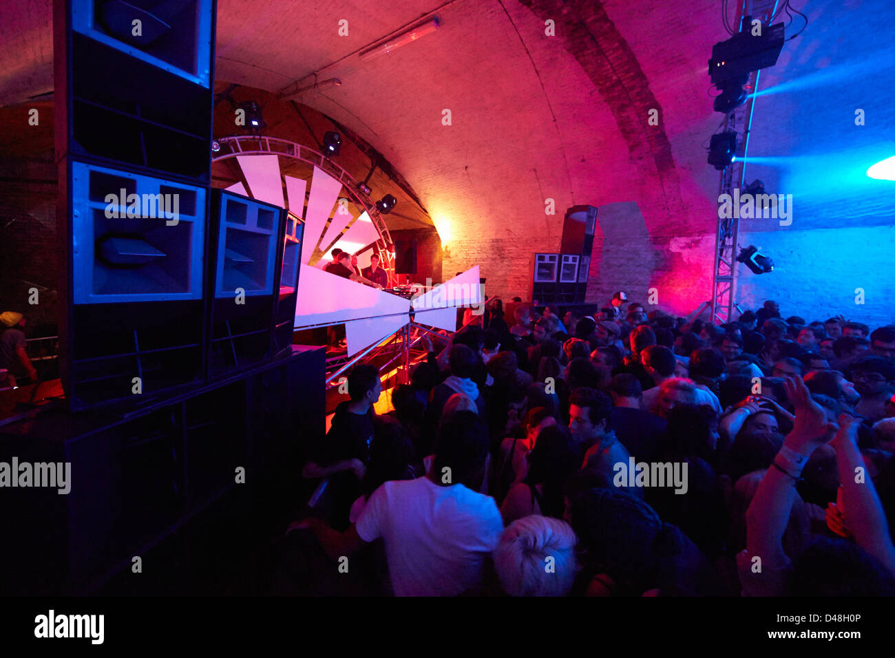 Discoteca rave party di magazzino acido club house Foto Stock