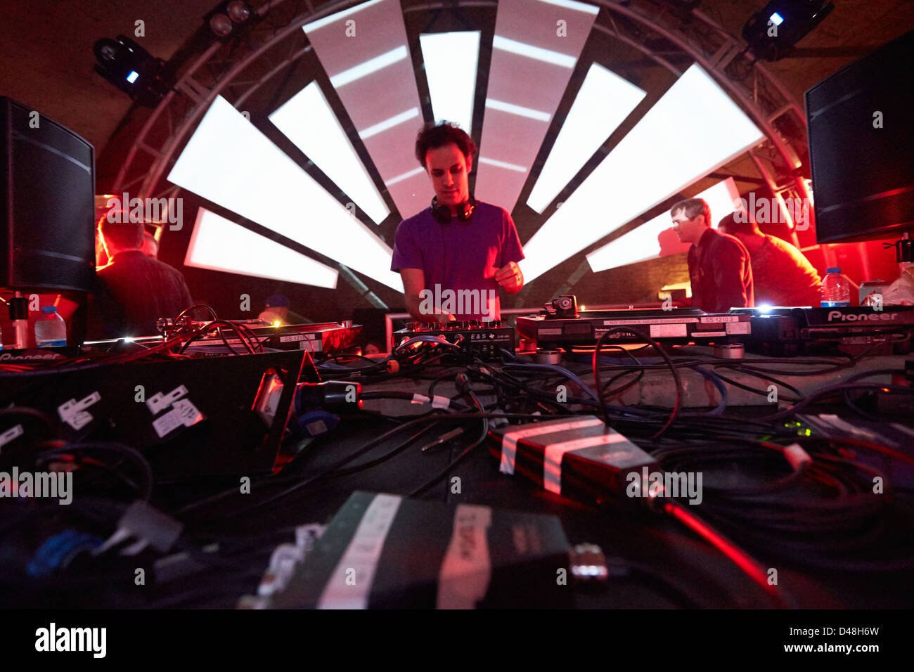 Discoteca rave party di magazzino acido club house Foto Stock