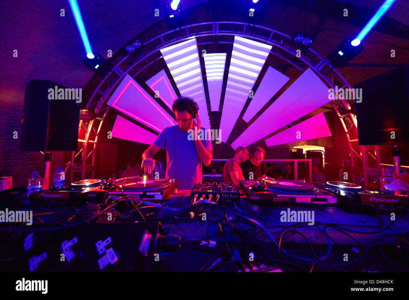 Discoteca rave party di magazzino acido club house Foto Stock