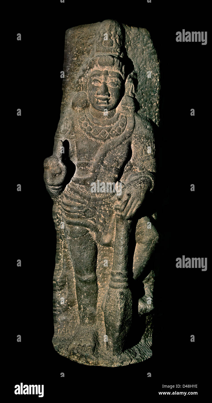 Dvarapalaka (Gate Keeper) Uttani Kumbakonam Taluk Thanjavur distretto decimo secolo d.c. indù in India Foto Stock