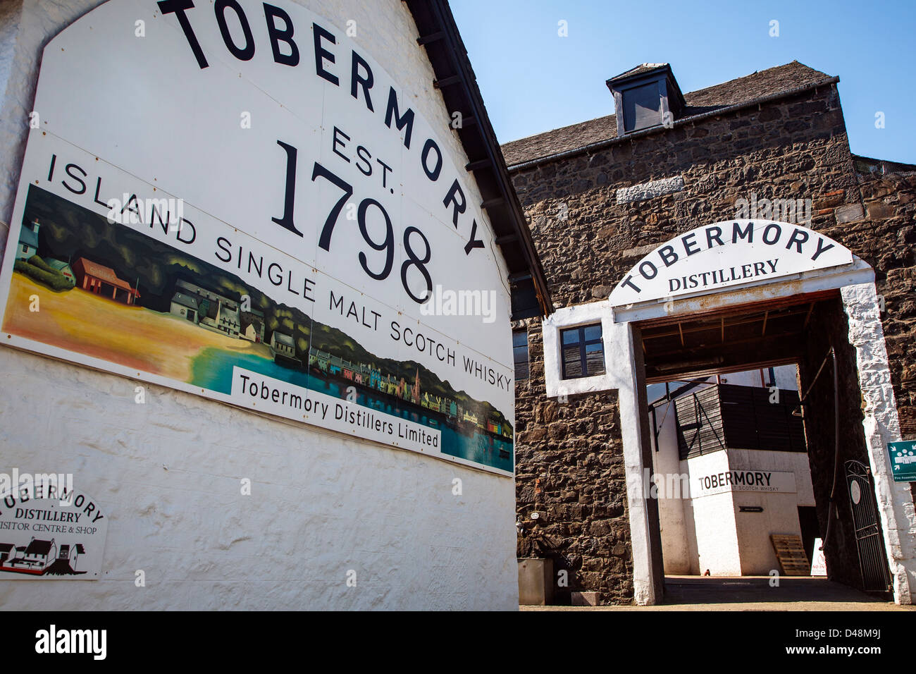 Tobermory Distillery, Isle of Mull, Scotland Regno Unito Foto Stock