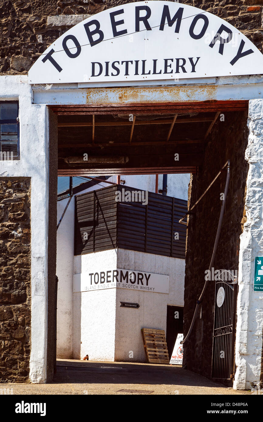 Tobermory Distillery, Isle of Mull, Scotland Regno Unito Foto Stock