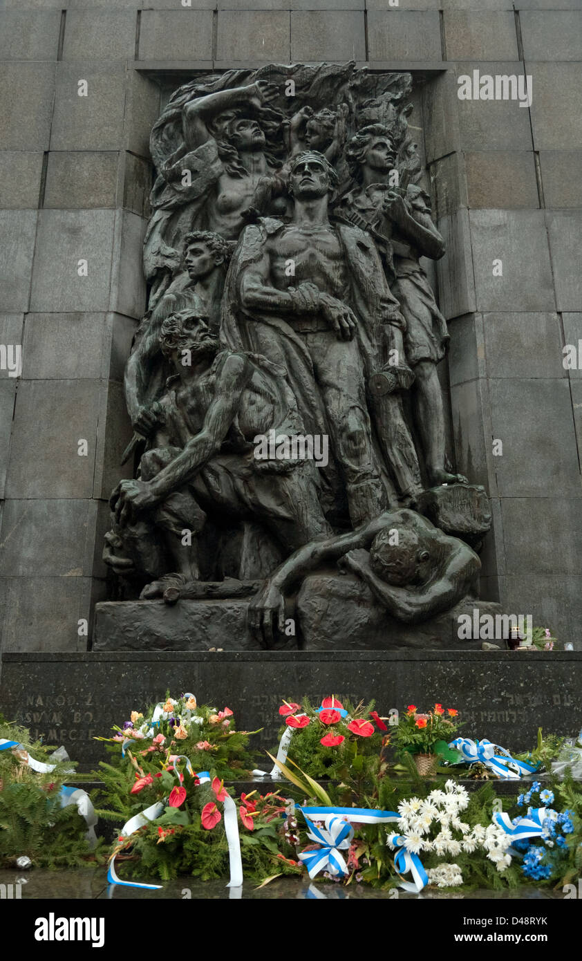 Varsavia, Polonia, il memoriale per gli eroi del ghetto Foto Stock