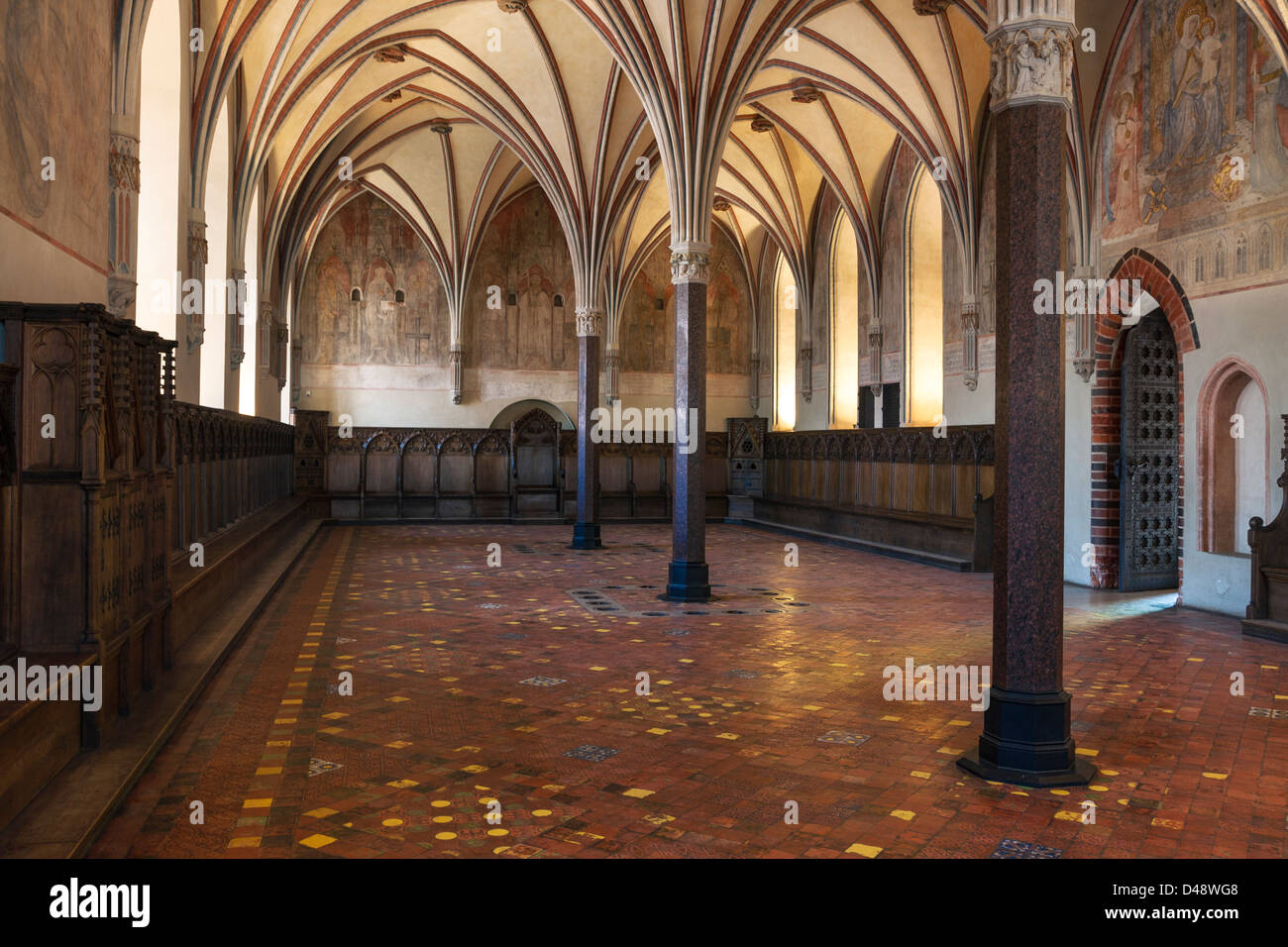 Castello di Malbork, patrimonio mondiale dell UNESCO, Pomerania, Polonia Foto Stock