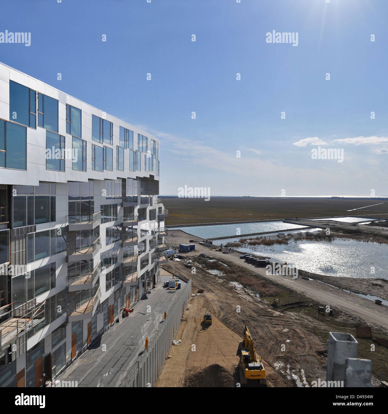 Vista. Bjarke Ingels Group, grande bighouse o 8-tallet, Copenaghen 2006-2010 Foto Stock