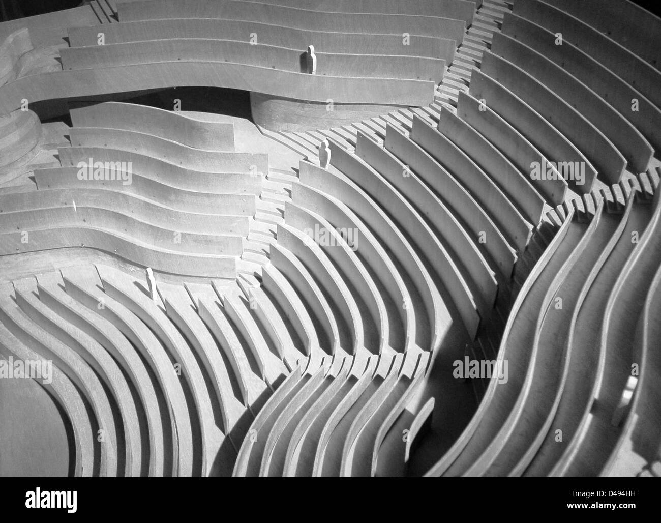 Jørn Utzon, architetto, teatro di Zurigo, 1964-c.1970, modello auditorium Foto Stock