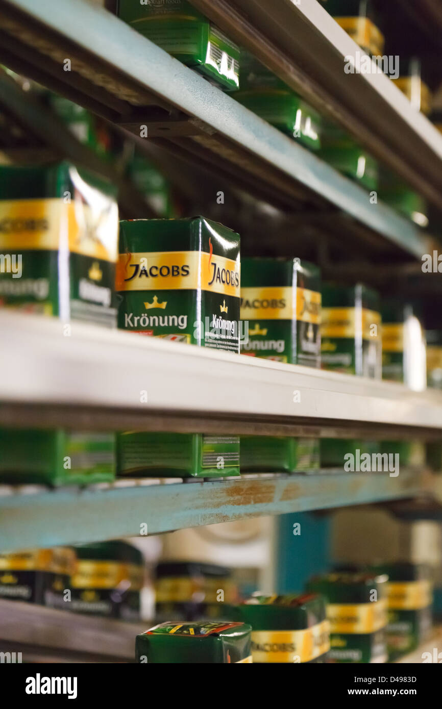 Berlino, Germania, Roest caffè impianto di produzione di Kraft Foods in Berlin-Neukoelln Foto Stock