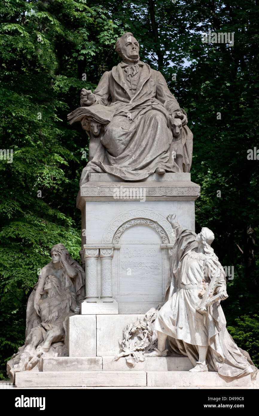 Berlino, Germania, Richard Wagner memorial nel Tiergarten Foto Stock