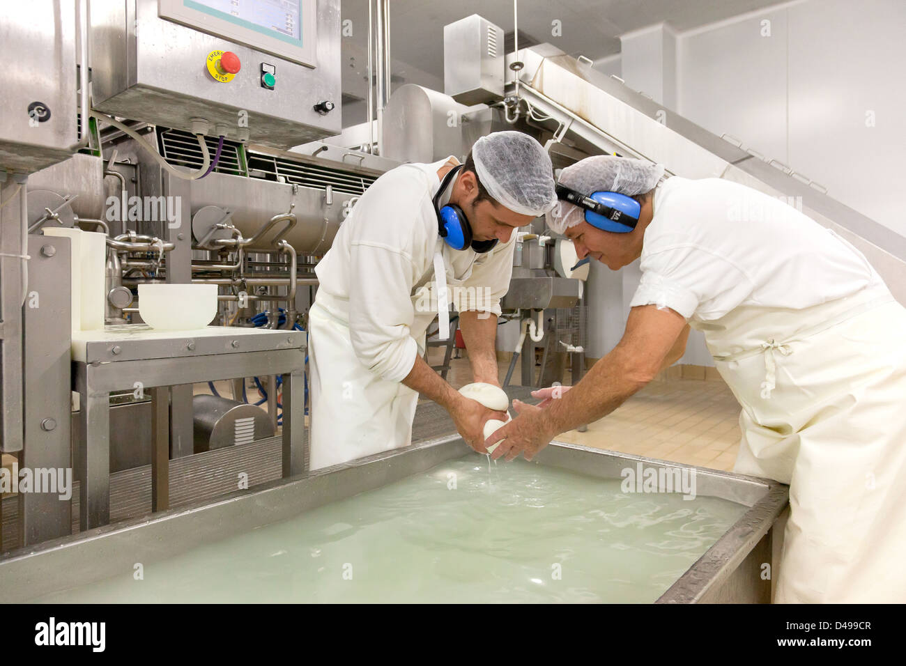 Berlino, Germania, per la produzione di mozzarella mozzarella FRANCIA GmbH Foto Stock