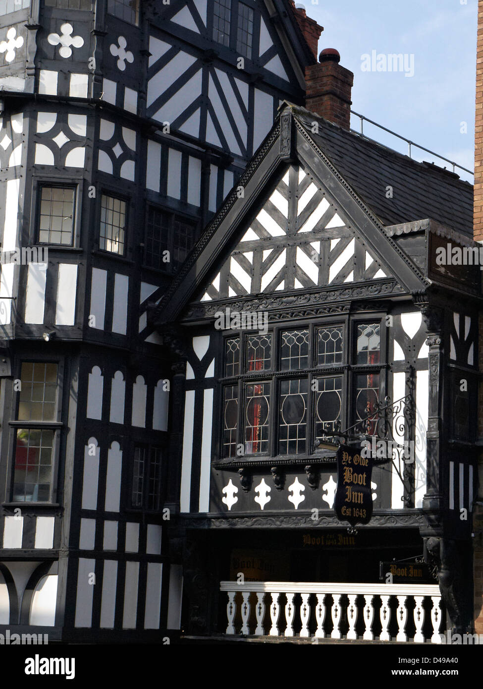 Ye Olde boot inn pub in Chester Cheshire Regno Unito Foto Stock