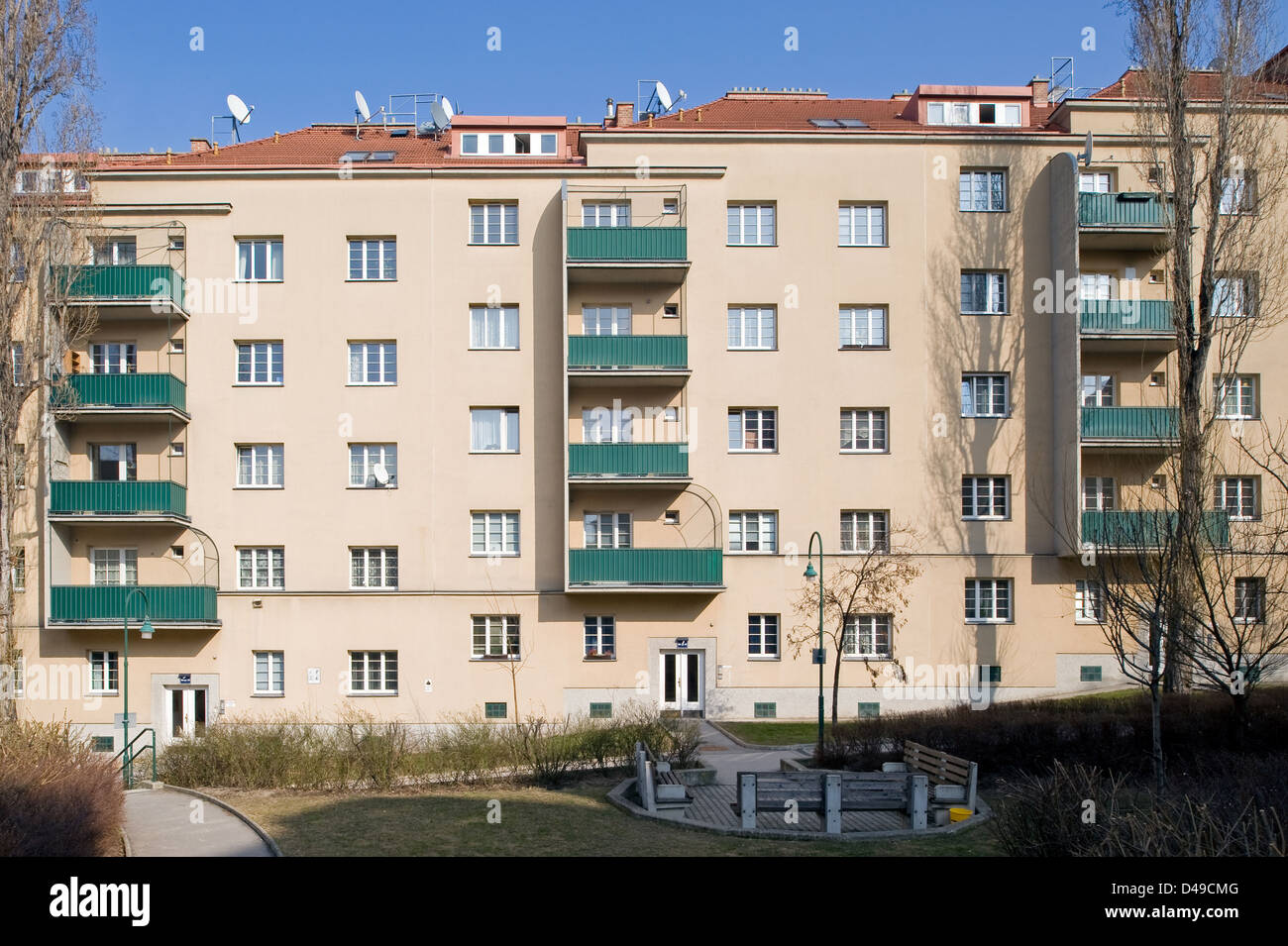 Vienna, Austria, al quarto di Mateottihof distretto viennese Margareten Foto Stock