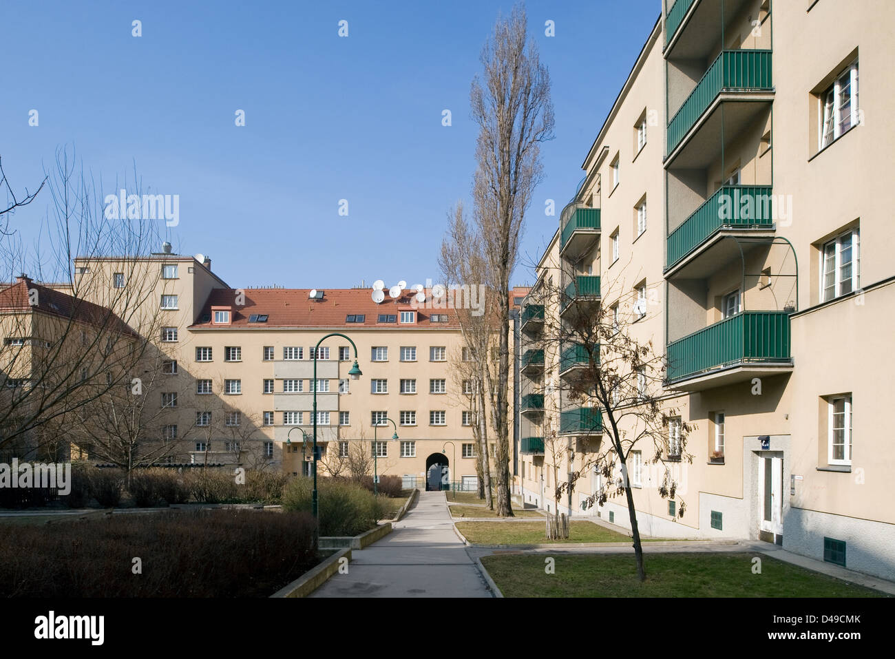 Vienna, Austria, al quarto di Mateottihof distretto viennese Margareten Foto Stock